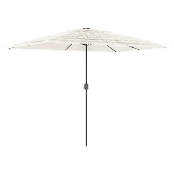 vidaXL Parasol de jardin avec mât en acier blanc 300x200x250 cm