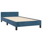 vidaXL Cadre de lit sans matelas bleu foncé 80x200 cm velours