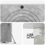 vidaXL Meuble TV mural Gris béton 98 x 31 x 30 cm Bois d'ingénierie