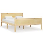 vidaXL Cadre de lit Bois de pin massif 120x200 cm