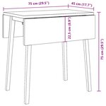 vidaXL Table à manger naturel bois massif et caoutchouc