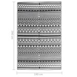vidaXL Tapis d'extérieur ARAKIL Noir 190x290 cm PP