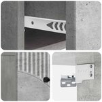 vidaXL Cabinet de chevet mural 2 Pièces Gris béton 34 5 x 33 x 20 cm