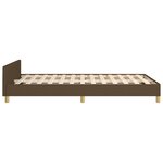 vidaXL Cadre de lit avec tête de lit marron foncé 120x200 cm Tissu