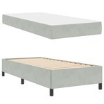 vidaXL Cadre de lit avec matelas Gris clair 80 x 200 cm tissu