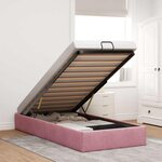 vidaXL Cadre de lit ottoman sans matelas rose 100x200 cm velours