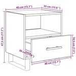 vidaXL Cabinet de chevet 2 Pièces chêne artisanal 40 x 35 x 47.5 cm