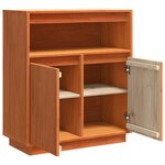 vidaXL Buffet Brun cire 70 x 34 x 80 cm Pin massif