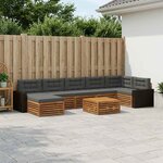 vidaXL Ensemble de canapés d'extérieur 8 pc Naturel et Anthracite