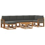 vidaXL Ensemble de canapés d'extérieur 8 pc Naturel et Anthracite