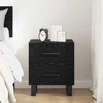 vidaXL Cabinet de chevet avec tiroir Chêne noir 40 x 35 x 47.5 cm