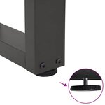 vidaXL Pieds de table à manger en forme de V  2 pièces  anthracite  80 x (72-73 3) cm  acier