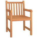 vidaXL Ensemble à manger de jardin 5Pièces Bois de teck massif