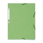 EXACOMPTA - Chemise a élastique - 3 rabats - 24 x 32 - Carte lustrée 390G - Vert Tilleul