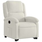 vidaXL Fauteuil inclinable Crème Velours