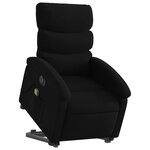 vidaXL Fauteuil inclinable de massage électrique Noir Tissu
