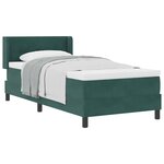 vidaXL Lit à ressorts avec matelas Vert foncé 200 x 80 cm Polyester
