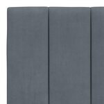 vidaXL Coussin de tête de lit Hanko gris foncé 183 cm velours