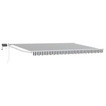 vidaXL Store rétractable manuel avec LEDs Anthracite et blanc 5 x 3 m