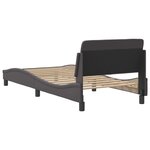 vidaXL Cadre de lit avec tête de lit Gris 80x200 cm Similicuir