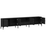 vidaXL Meuble TV Chêne noir 200 x 25 x 44 cm Bois d'ingénierie