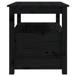 vidaXL Table basse Noir 71x49x55 cm Bois massif de pin