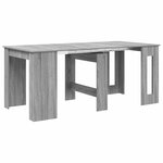 vidaXL Table à dîner 180 x 85 x 75 cm Bois d'ingénierie Sonoma gris