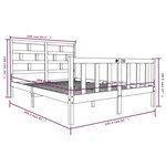 vidaXL Cadre de lit sans matelas blanc bois massif 160x200 cm