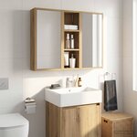 vidaXL Armoire murale de salle de bain Chêne artisan 20 x 16 x 62 5 cm