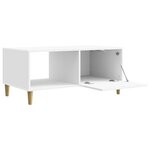 vidaXL Table basse Blanc brillant 90 x 50 x 40 cm Bois d'ingénierie