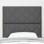 vidaXL Tête de lit avec des lumières à LED Réglable Gris 90 cm tissu