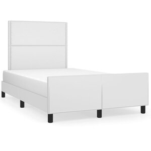 vidaXL Cadre de lit sans matelas blanc 120x190 cm similicuir