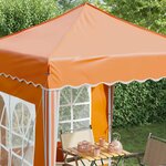 vidaXL Tente de fête pop-up 195 x 195 x 245 cm Orange Tissu Oxford