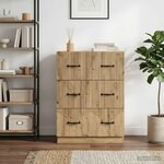 vidaXL Armoire à tiroirs 66 x 34 5 x 87 cm Bois d'ingénierie