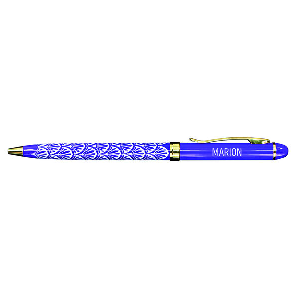 Stylo fin en métal laqué violet - Marion