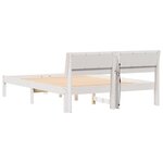 vidaXL Cadre de lit Blanc 120 x 190 cm Bois massif en pin