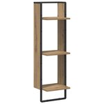 vidaXL Étagère Murale avec étagère Chêne artisanal 30 x 25 x 100 cm