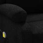 vidaXL Fauteuil de massage Noir Tissu