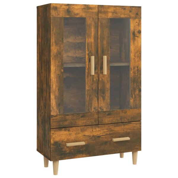 vidaXL Buffet haut Chêne fumé 70x31x115 cm Bois d'ingénierie