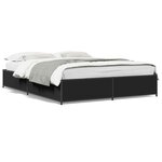 vidaXL Cadre de lit sans matelas noir 140x190 cm