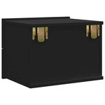 vidaXL Table de chevet Noir 40x30x30 cm Bois d'ingénierie