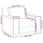 vidaXL Canapé-chaise Crème 60 cm Tissu