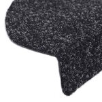 vidaXL Tapis d'escalier auto-adhésif Poinçon aiguilleté 15 Pièces Noir