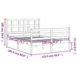 vidaXL Cadre de lit sans matelas 120x200 cm bois massif