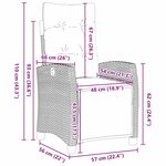 vidaXL Ensemble de salle à manger pour jardin 7 Pièces Noir polyrotin