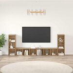 vidaXL Ensemble meuble TV 4 Pièces Chêne artisanal 37 x 35 x 107 5 cm