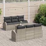 vidaXL Ensemble de canapé de jardin Gris clair 55 x 55 x 37 cm