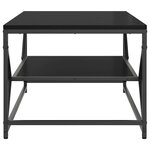 vidaXL Table basse avec étagère Chêne noir 90x50x40 cm Bois composite