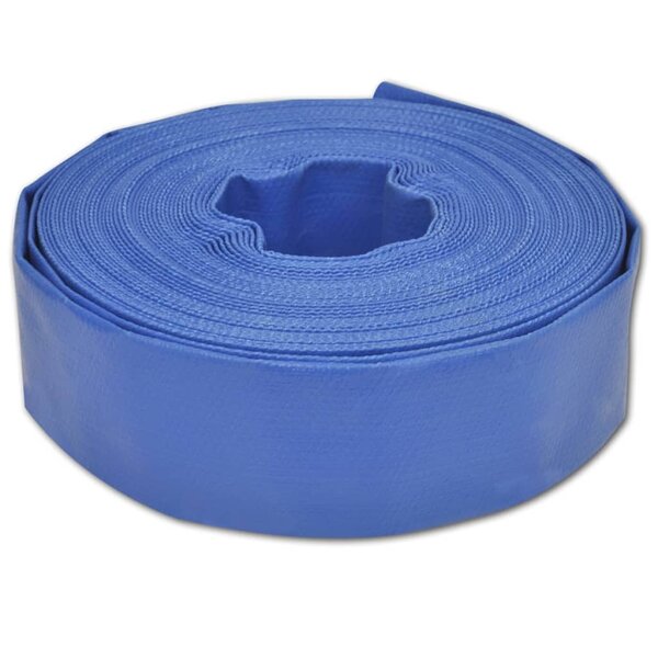 vidaXL Tuyau plat 50 m 1 5" PVC