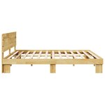vidaXL Cadre de lit avec tête de lit sans matelas 180 x 200 cm